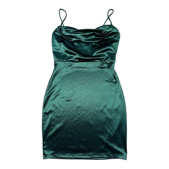 Windsor Dresses & Skirts - Windsor Green Satin Midi Dress